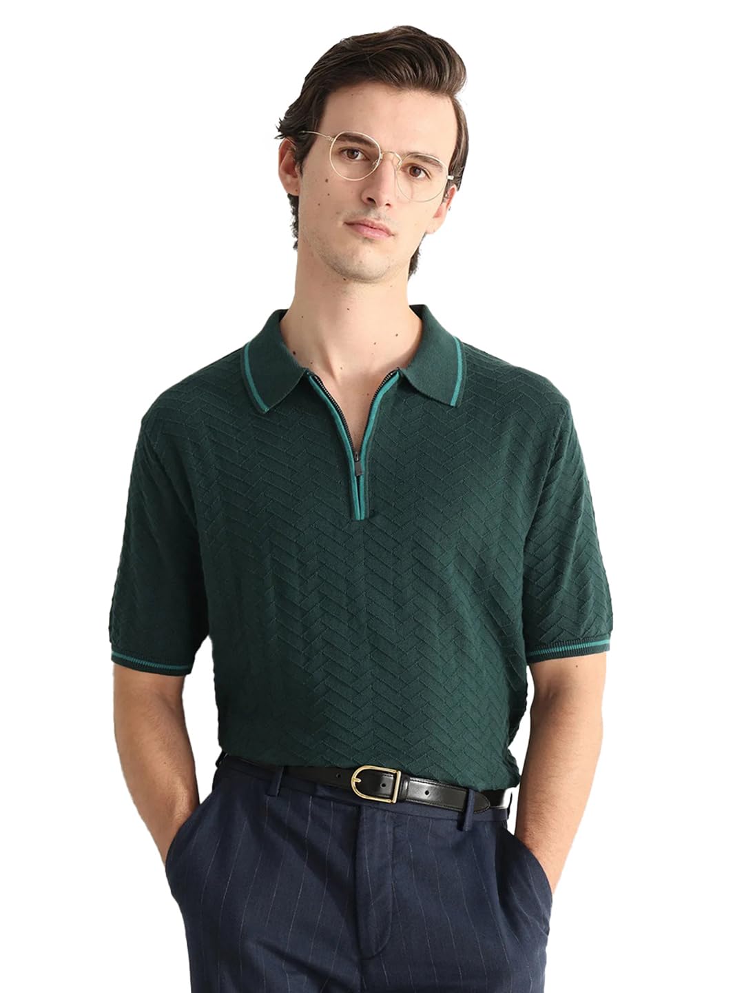 Rare Rabbit Regular fit Textured Polo