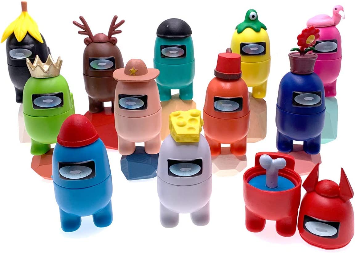 XICENPVC Popular Figure Toys，12Pcs PVC Toys Action Figures Set - Mini Game Figures Desk Character Model Toys, Cake Decorations Impostor