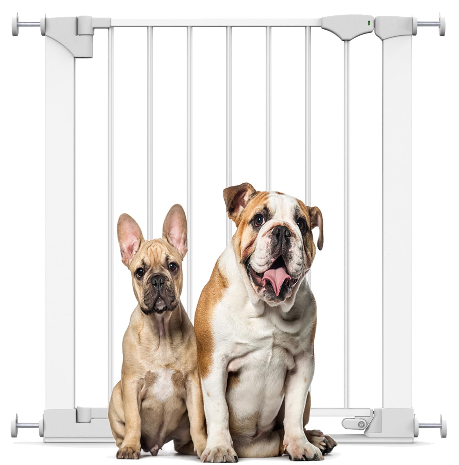 Bettacare SafeStep Dog Gate, White, 68cm - 75cm, Extra Low Walkthrough, Pressure Fit Safety Gate, Pet Gate for Stairs, Hallways and Doors, Easy Installation