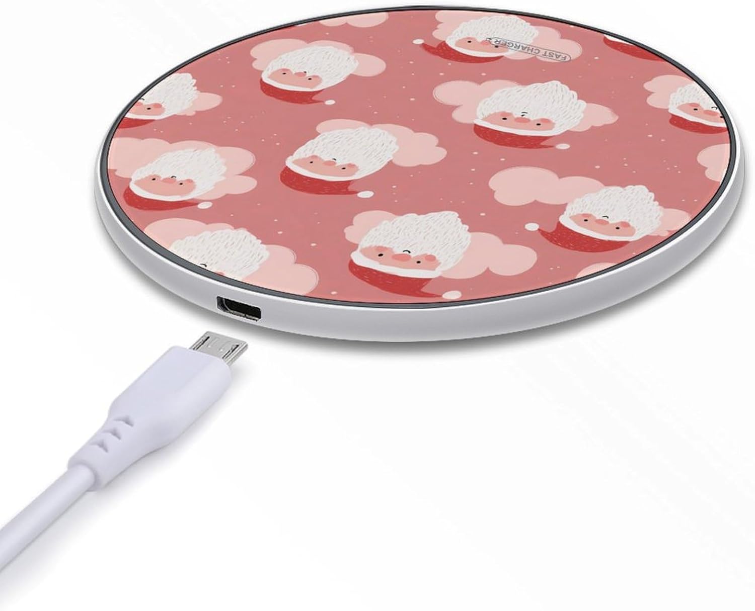 Cute Chirstmas Charger Pad 10W Max Fast Charging Portable Charging Station Compatible with iPhone image 5
