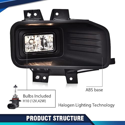 Miniatura 3 de PIT66 Faros antiniebla halógenos de conducción compatibles con Ford F150 2018 2019 2020 JL3Z15200A, JL3Z15201A, FO2593246C, FO2592246C Par