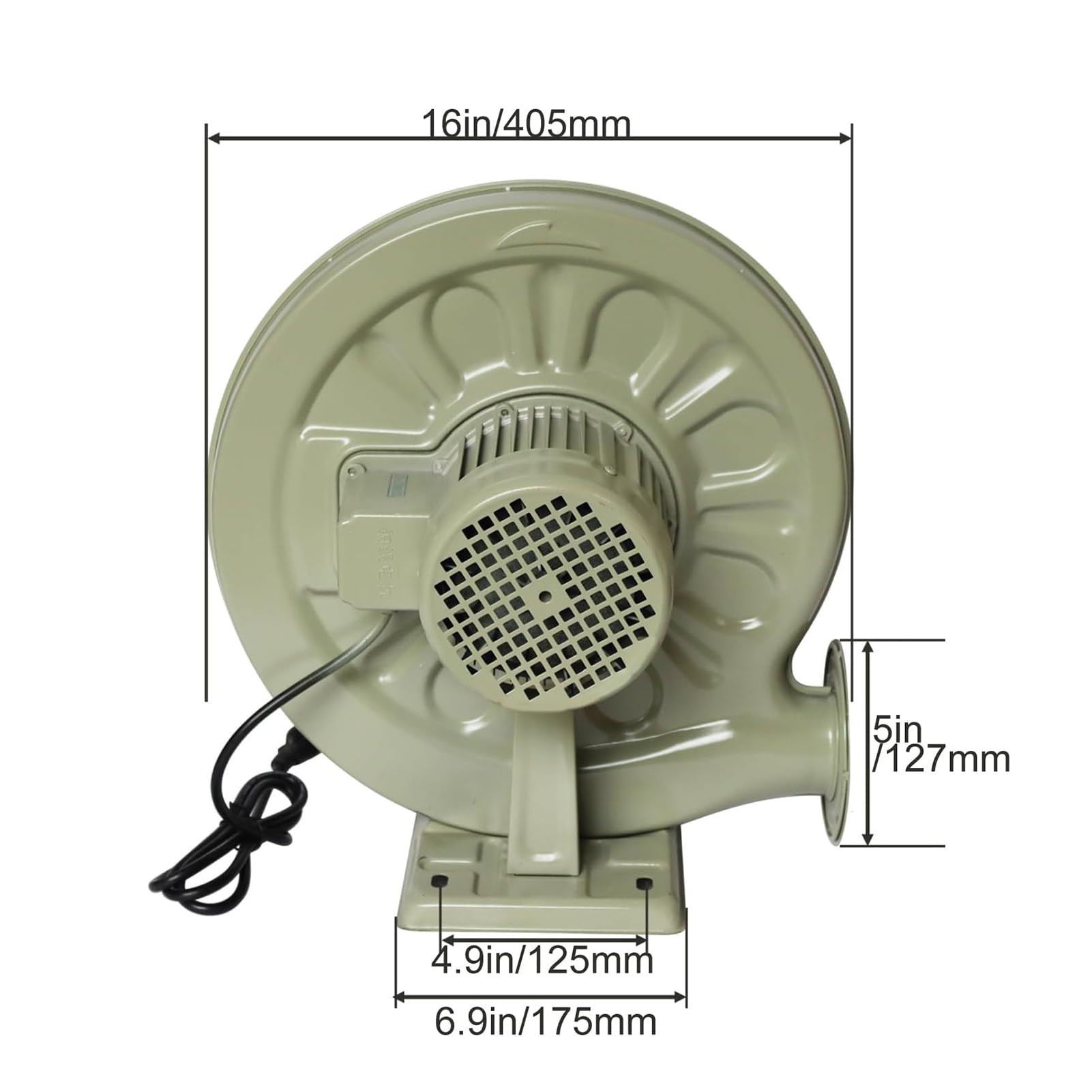 Dmuchawa odśrodkowa 110 V, 550 W, do średniego ciśnienia, elektryczna dmuchawa kucia, kominek do rozpalania ognia kowalnego, obiegu powietrza/wentylatora grilla