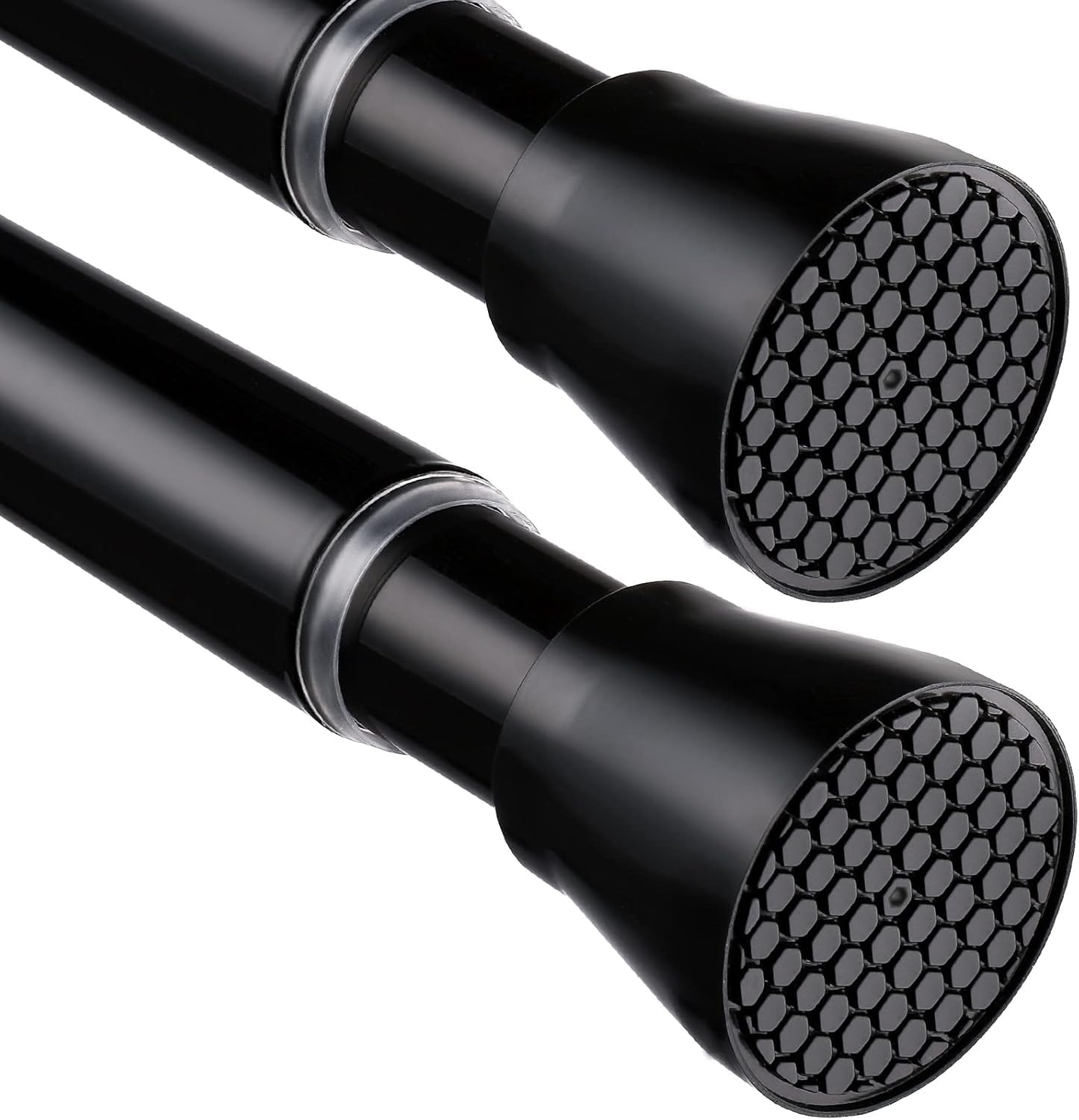 2 Pack Black Shower Curtain Rod 45 to 77 Inch