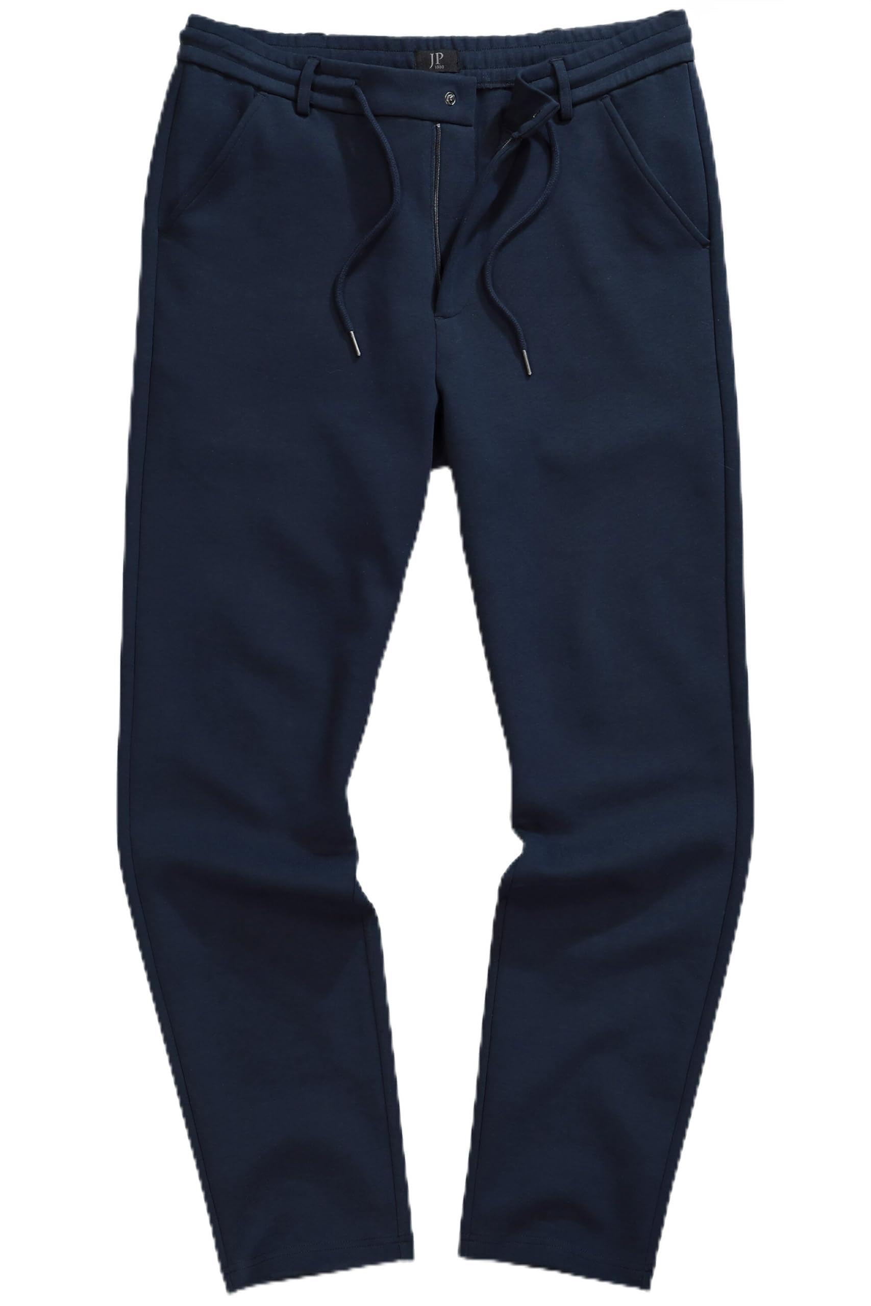 JP 1880 Men's Large Sizes Menswear L-8XL Jersey Trousers, Slip-On Waistband Trousers, Chino, Flexnamic, Business, Construction Kit New York 823920, Navy Blue, 7XL