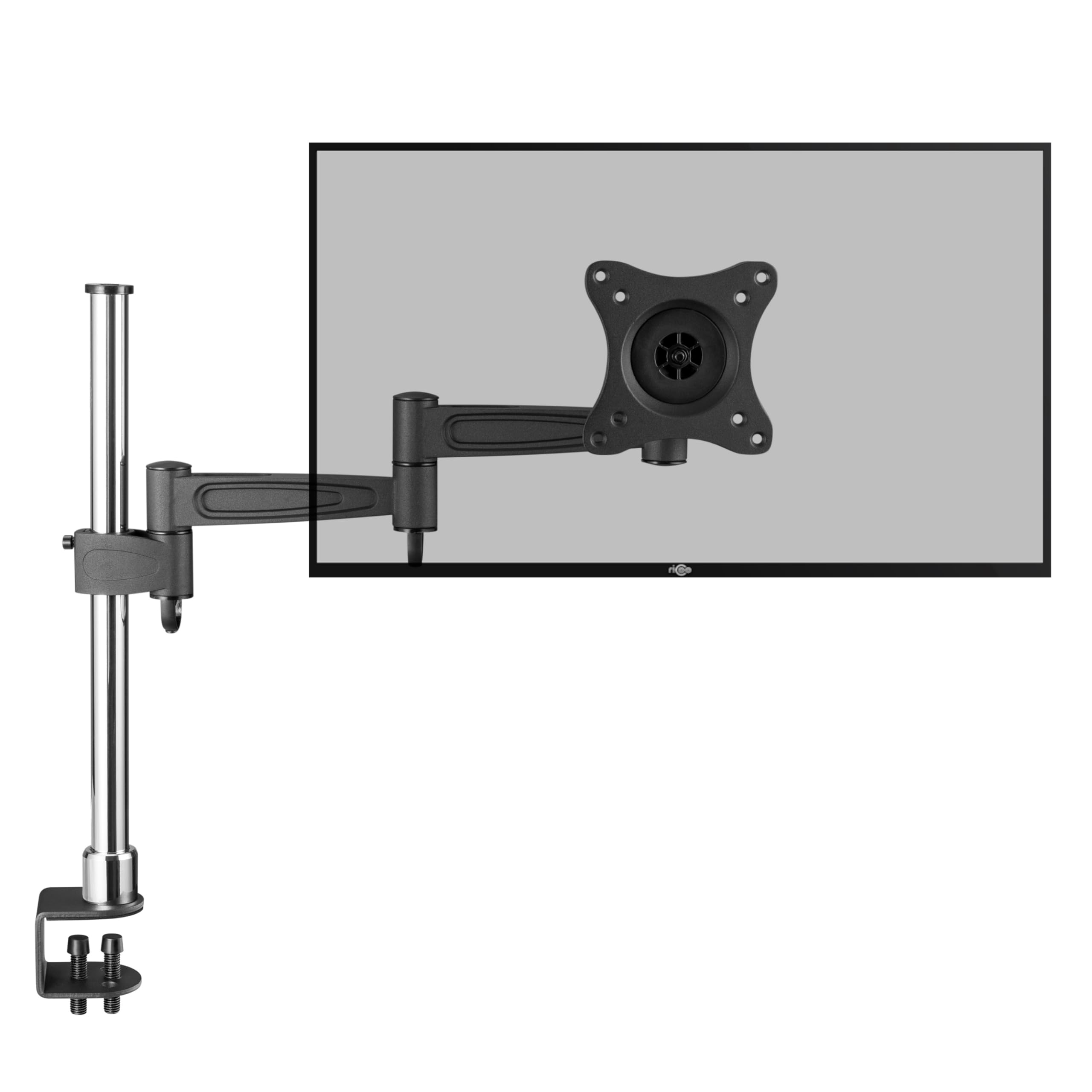 RICOO Monitor Halterung 1 Monitor TS2111 höhenverstellbar Halter für 13-34 Zoll Bildschirmhalterung Arme Bildschirm Tischhalterung VESA 75x75 100x100 Monitorhalter
