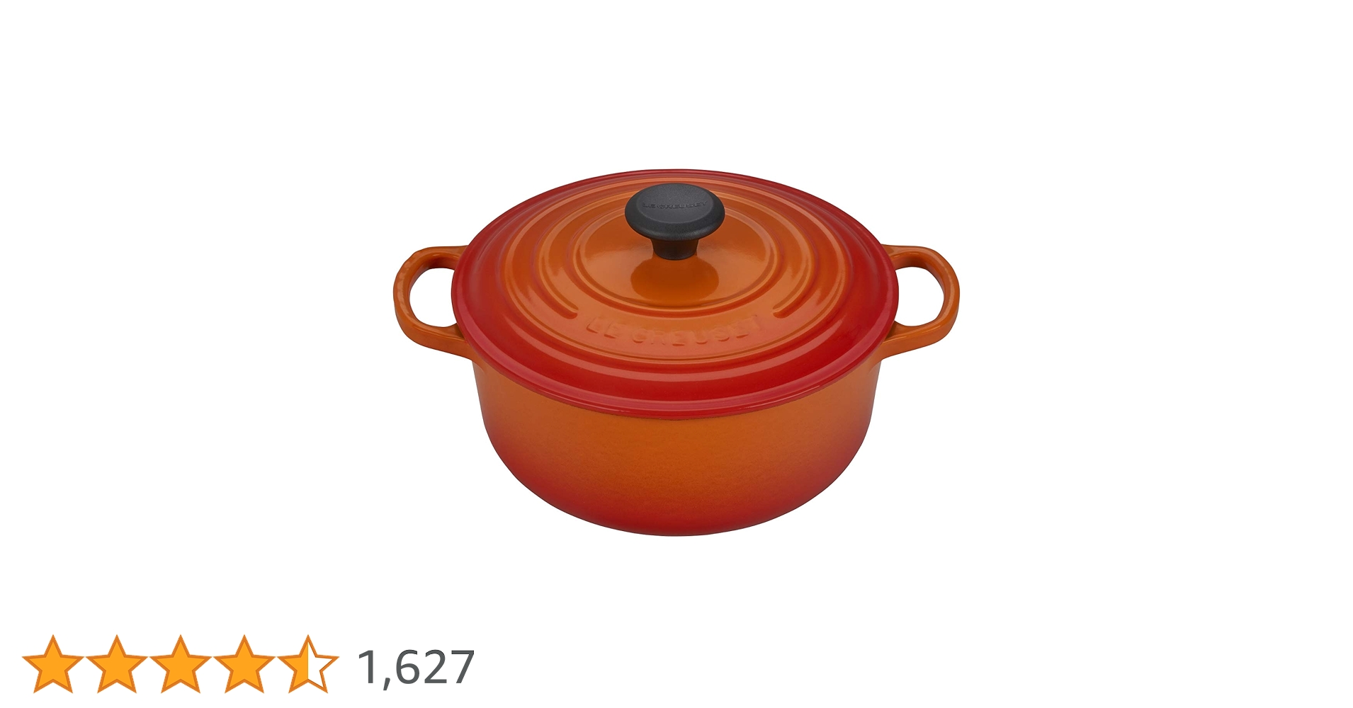 【新品】 ル・クルーゼ　20cm ココットロンド　オレンジ シグニチャー ココット・ロンド 20cm オレンジ (シルバーツマミ