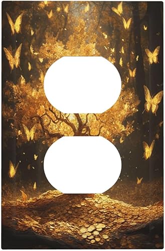 Miniatura 81 de Cubiertas Decorativas para Tomacorrientes Boho Floral Beige Flor y Hoja Botánico 1 Gang Interruptor de Luz Dúplex Placa Cubierta Placas de Boho