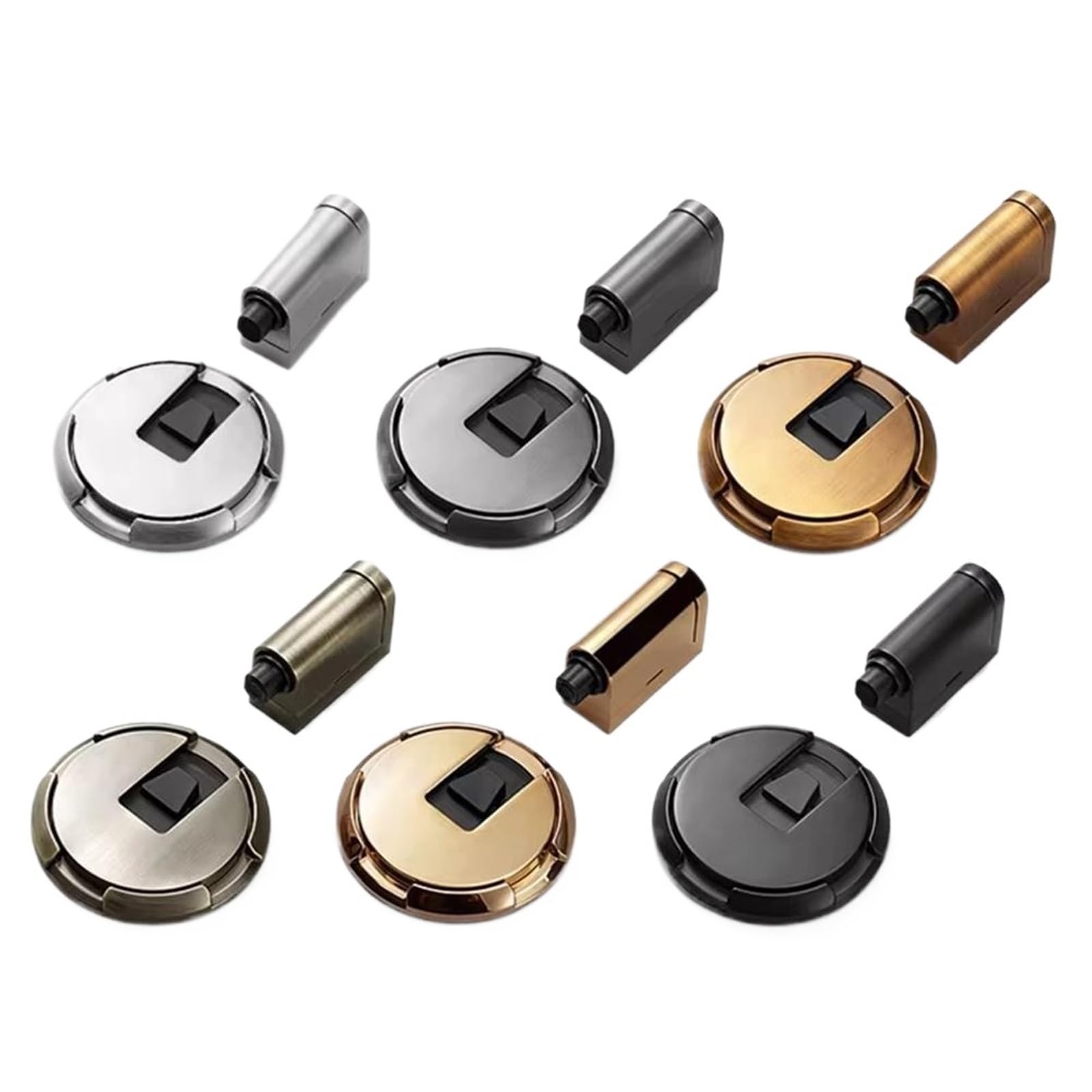 1PCS Adjustable Alloy Door Stop Punch-Free Strong Magnetic Anti-Collision Door Stopper(A)
