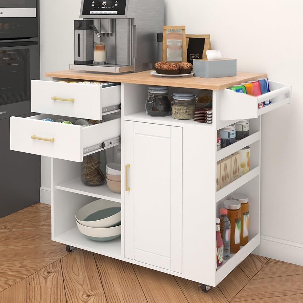 Kitchen Mobile Dining Trolley Multi-Layer Multi-Functional Storage Storage Sideboard Household Shelves Workbench