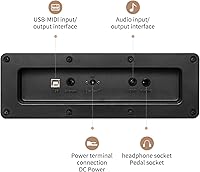 Vista 6 de ZHRUNS - Piano digital de 88 teclas con teclado de tamaño completo y teclas completamente ponderadas, teclado de piano acústico profesional