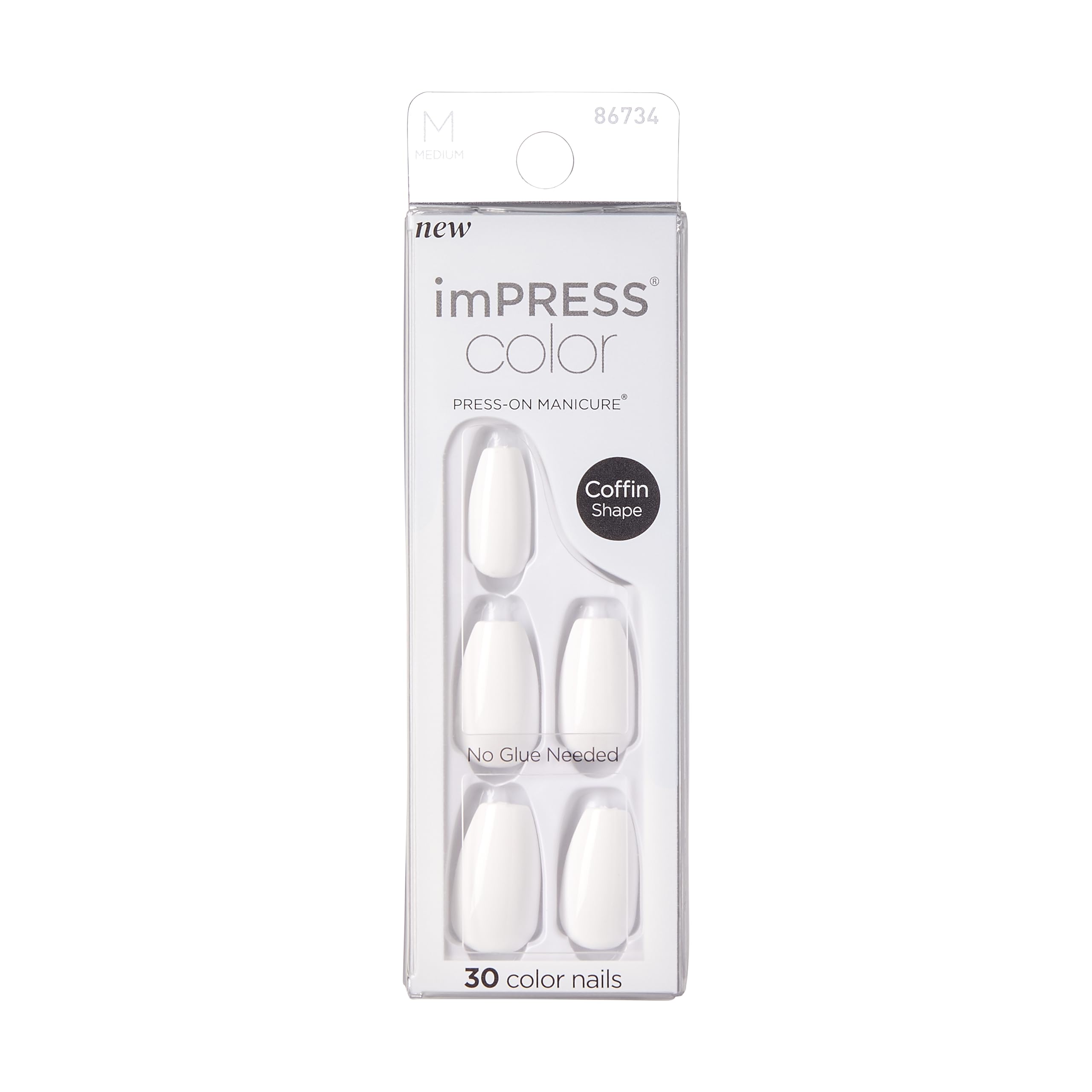 imPRESS Kiss Color Nails Medium Coffin- Frosting IMC501C