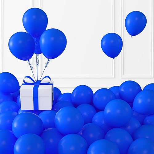 KALOR Globos retro azul oscuro, 100 globos de látex mate de 5 pulgadas para arco de guirnalda de globos, decoración de cumpleaños, fiesta de boda,