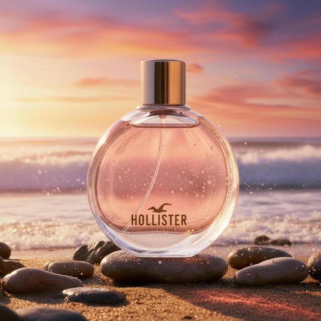 Hollister Wave For Her Eau de Parfum Spray, 1.0 oz/30 ml, Pack of 2
