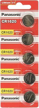 Panasonic Lithium Battery CR1620 Pack of 5 Batteries