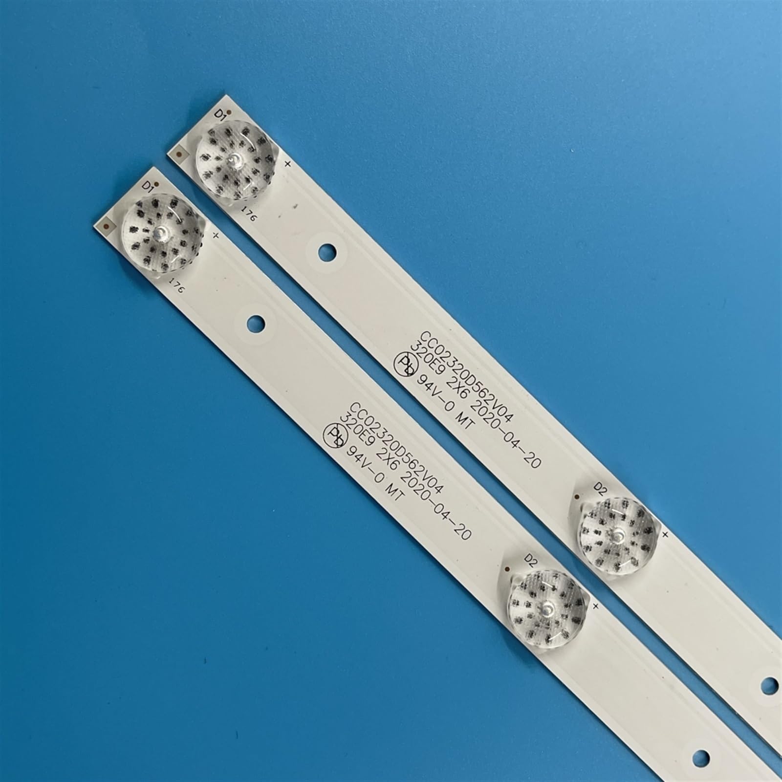 Bandes de rétro-éclairage LED TV NVT-32H103W, CC02320D562V08 320L(320E9) 2X6 6S1P 1210, règle de Bandes CC02320D562V04 32E9 2X6 16/3/18 560mm(4PCS 2TV)