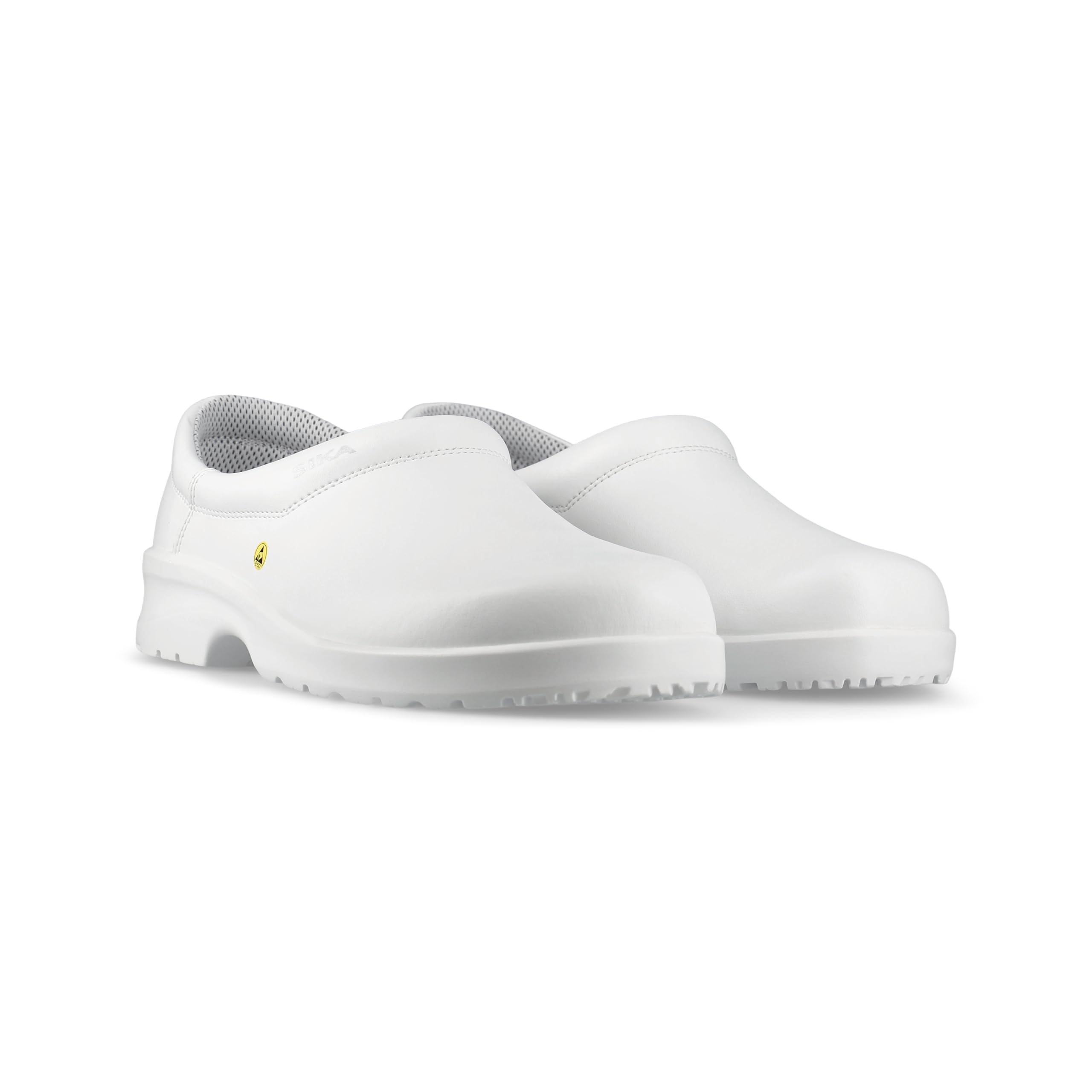SIKA Unisex-Clogs, rutschfeste Arbeitsschuhe, wasserabweisendes Permair-Leder, stoßdämpfende Sohle, ESD-geprüft, waschbare Innensohle, professionelle Clogs für den Lebensmittel- und Medizinbereich