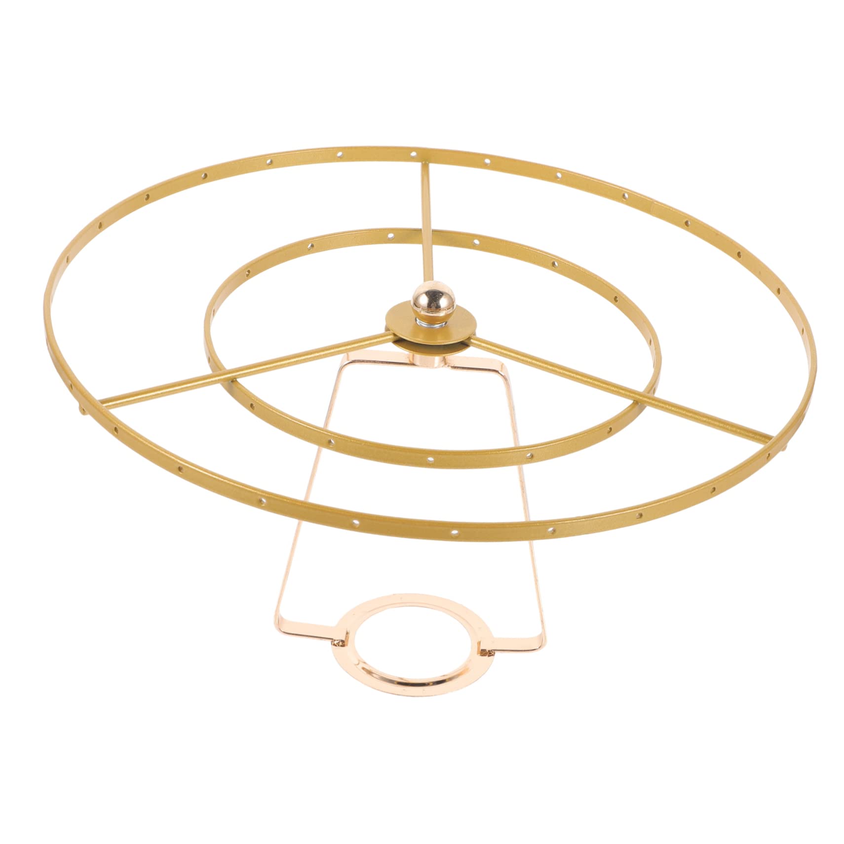 SEWOART Shell Lamp Stand Vintage Decorative Lampshade Frame DIY Lamp Shade Ring Light Cage Guard for Bedside Table Lampshade Holder Accessory Frame