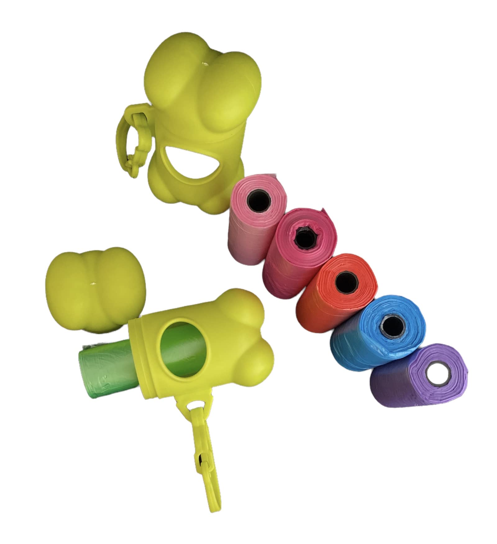Dog Needs Bags with Bone Dispenser and Leash Clip Pack of 105 Hygienic Dog Droppings Bags with Bone and Clip Dispenser - Image 3
