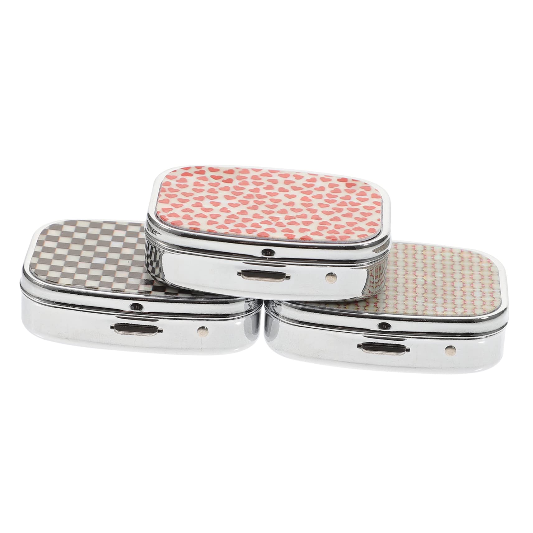 Healeved 9stücke Tragbarer Organizer Für Tabletten Fächer Medikamentendose Für Reisen Kompakte Pillenbox Mit Verschiedenen Designs Streifen Für Unterwegs