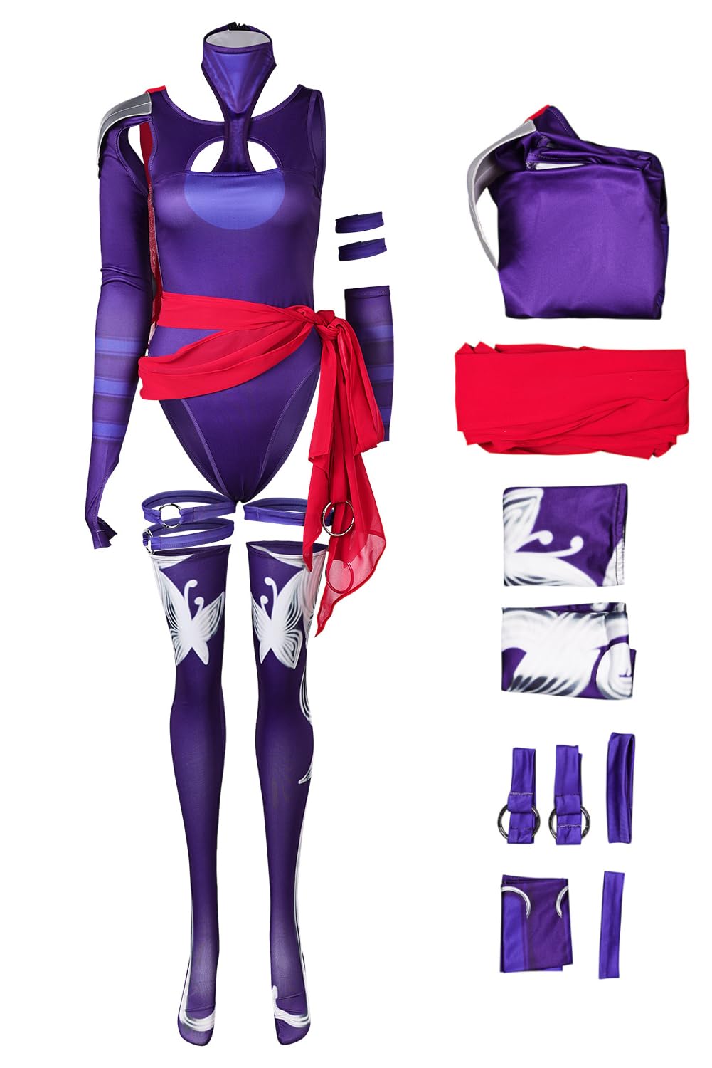 Psylocke Cosplay Costume Superhero Sai Full Set Adult Women Jumpsuit Halloween Carnival Party Suit