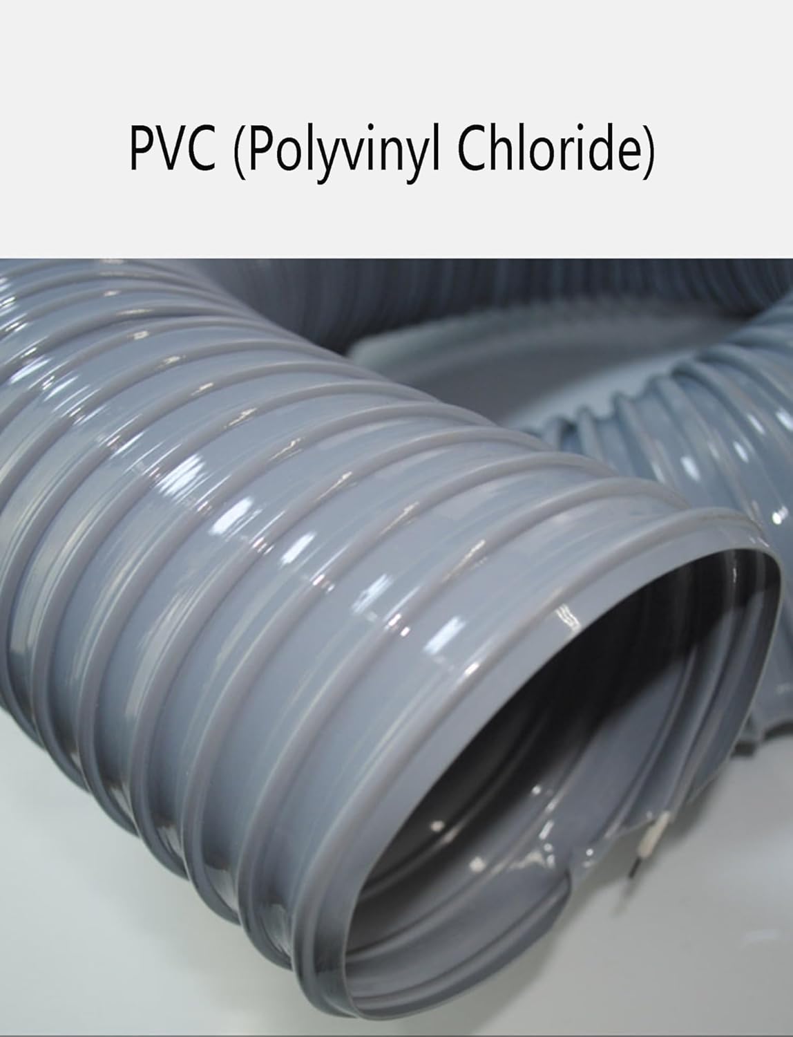 300cm/118in lenght Grey Flexible PVC Air Duct Hose, for Ventilation, Woodworking, Industrial Vacuum, Machine, Exhaust(14x300cm/5.5x118.1")