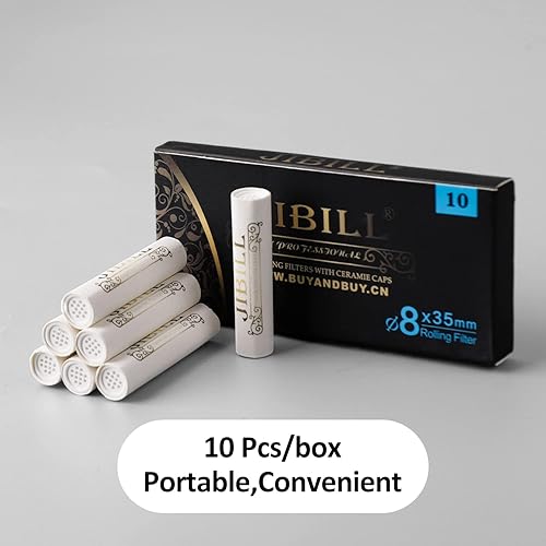 Miniatura 2 de Filtros de tubo de 0.315 pulgadas con tapas de cerámica, filtros de papel de carbón activado que se adaptan a la mayoría de las tuberías de tabaco