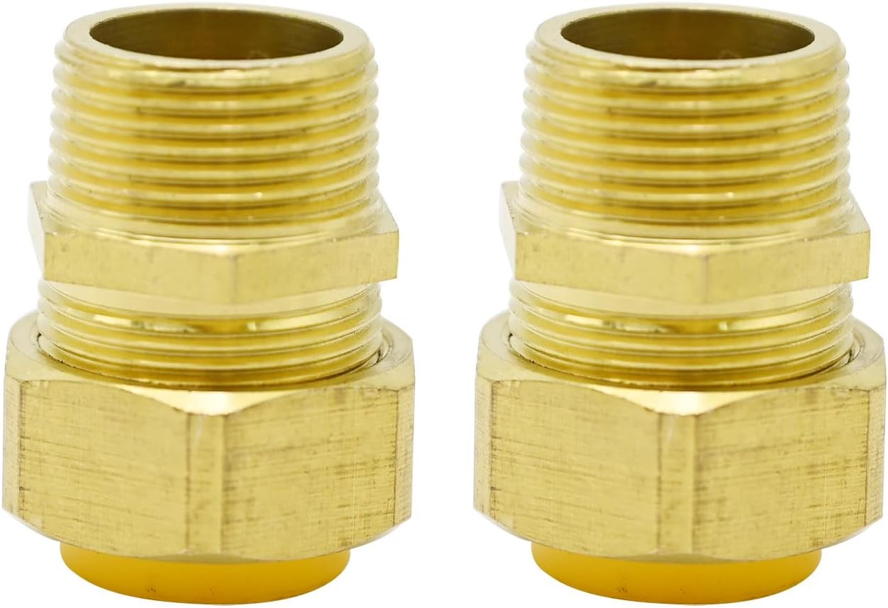 Vkinman 2Pack NPT Brass Natural Gas Quick Connect Adapter