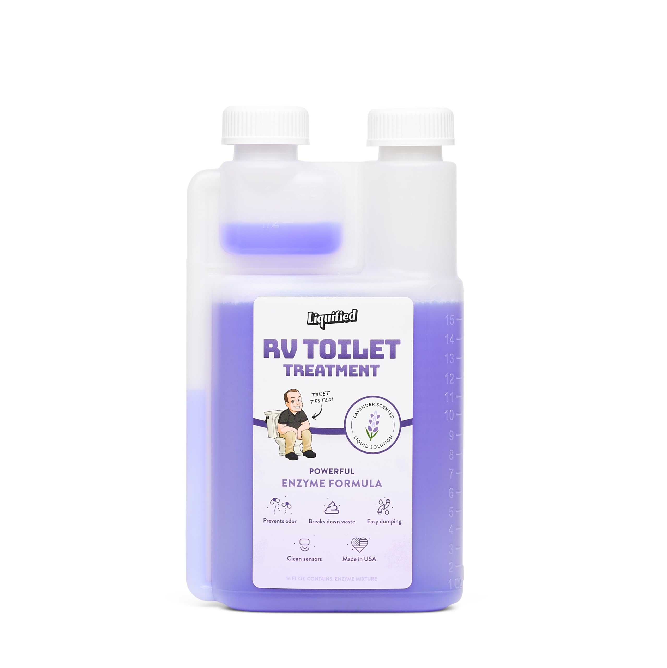 Liquified RV Toilet Treatment - Black Holding Tank Digester - Odor Eliminator - Lavender Scent - Matts RV Reviews (Lavender, 16oz)