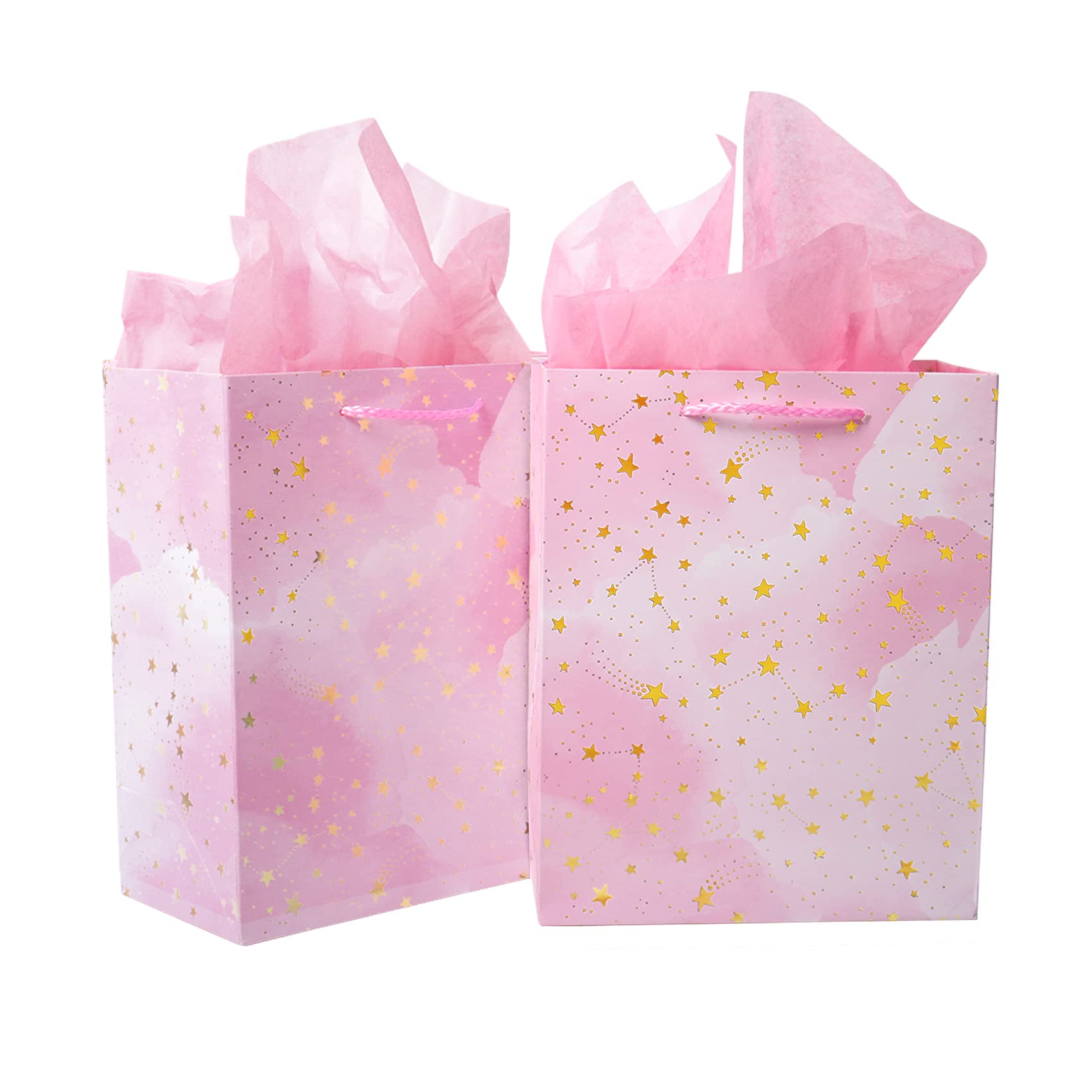 100 Pack Medium Paper Gift Bags With Handle For Birthday Party (8 X 10 , Blue), PACK - Harris Teeter - View #5