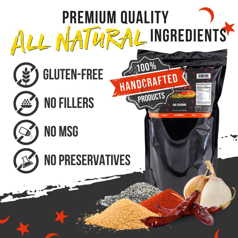 Miniatura 4 de Lane's Spellbound Hot Sweet and Spicy Rub - Rub de cerdo dulce y ahumado premium  Condimento dulce picante  Sabor ahumado profundo, rico y picante