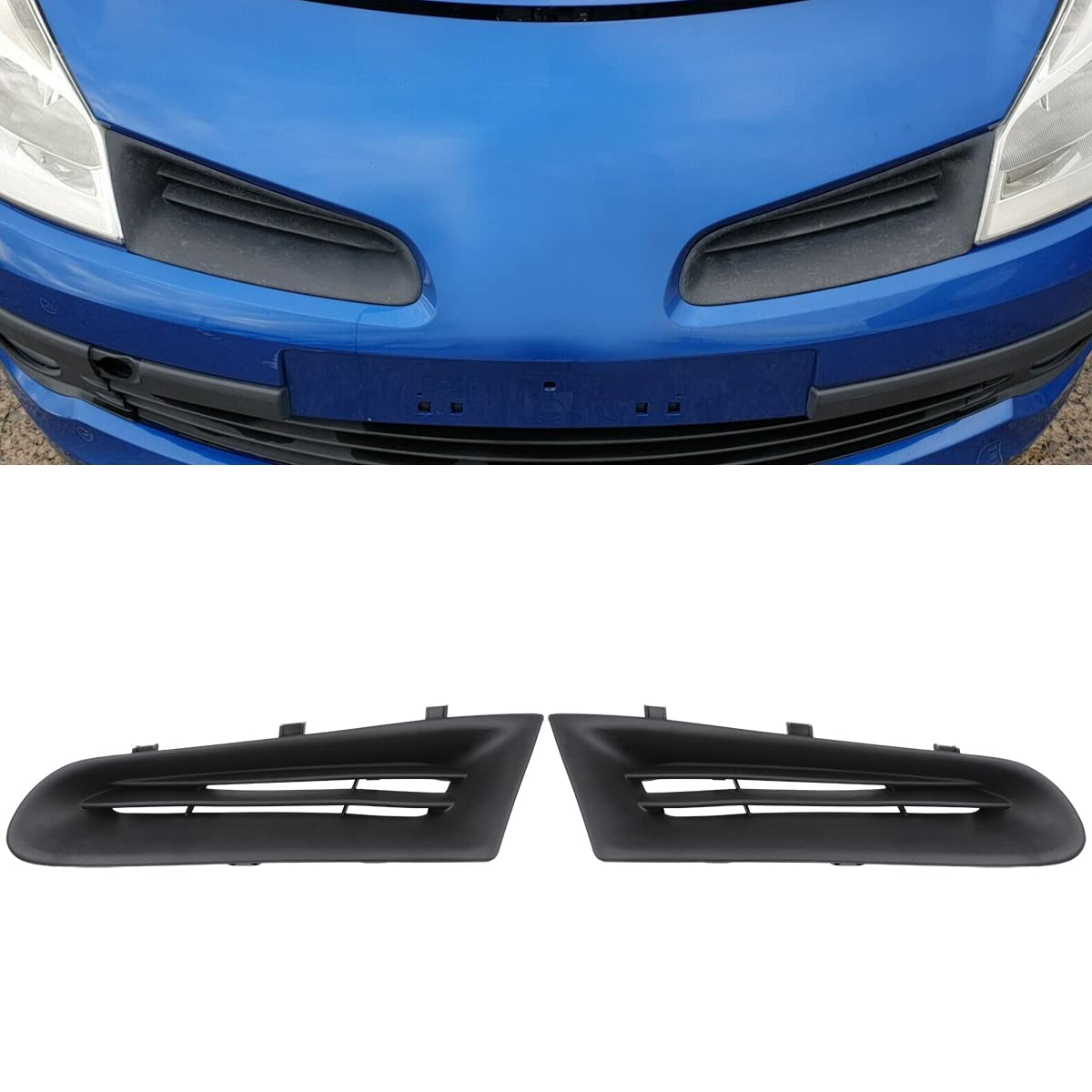 1 par de luces antiniebla del parachoques delantero Grill R-enault Clio Mk3 2005-2009 7701208684