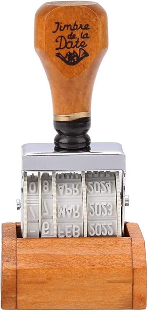 Wood Stamp, Roller Stamps Clear And Coherent 20222033 Date Seal Rolling Wheel Stamp DIY Vintage Font Wooden Stamp Wheel For Domestic Office Art Decoration Scrapbooking Use