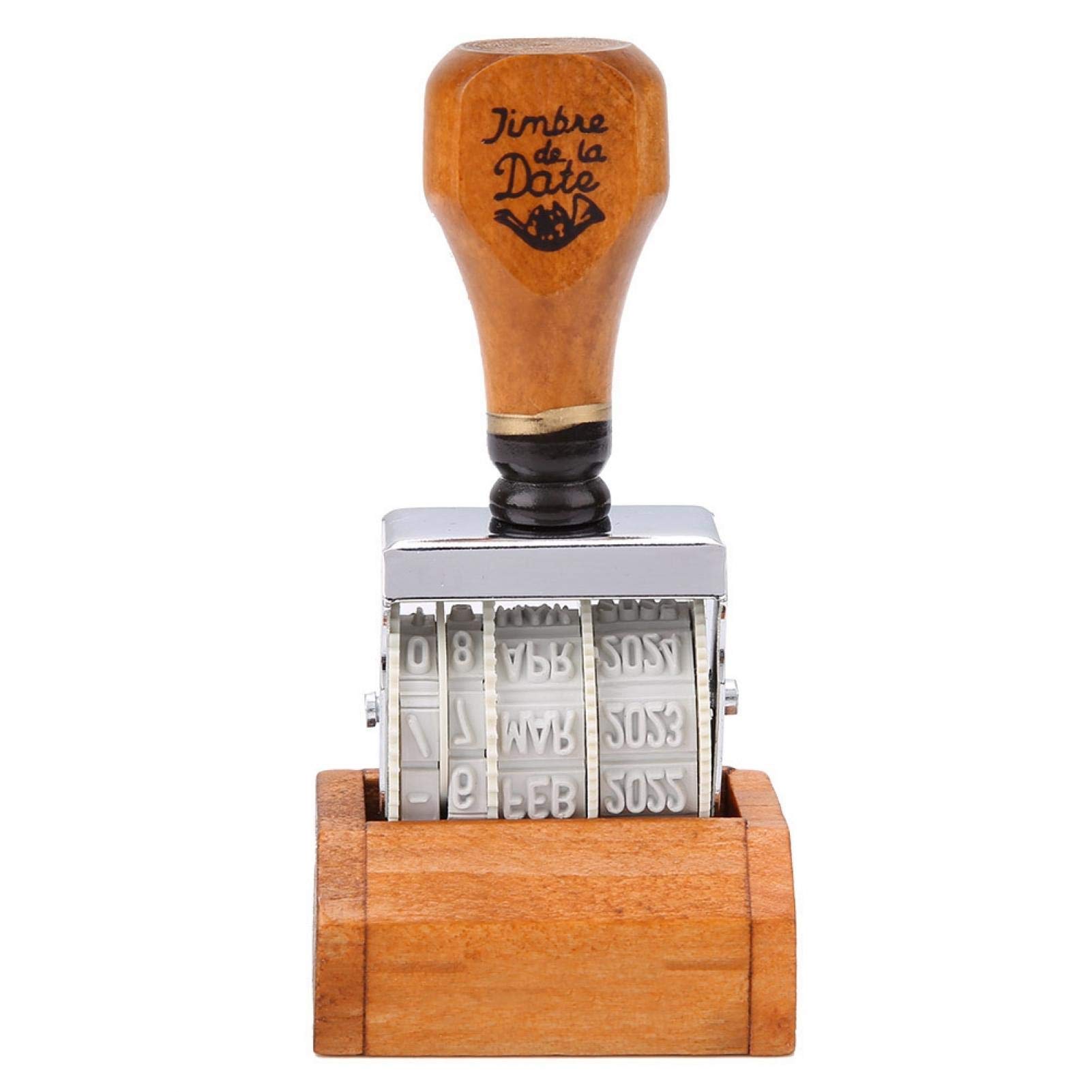 Wood Stamp, Roller Stamps Clear And Coherent 2022‑2033 Date Seal Rolling Wheel Stamp DIY Vintage Font Wooden Stamp Wheel For Domestic Office Art Decoration Scrapbooking Use