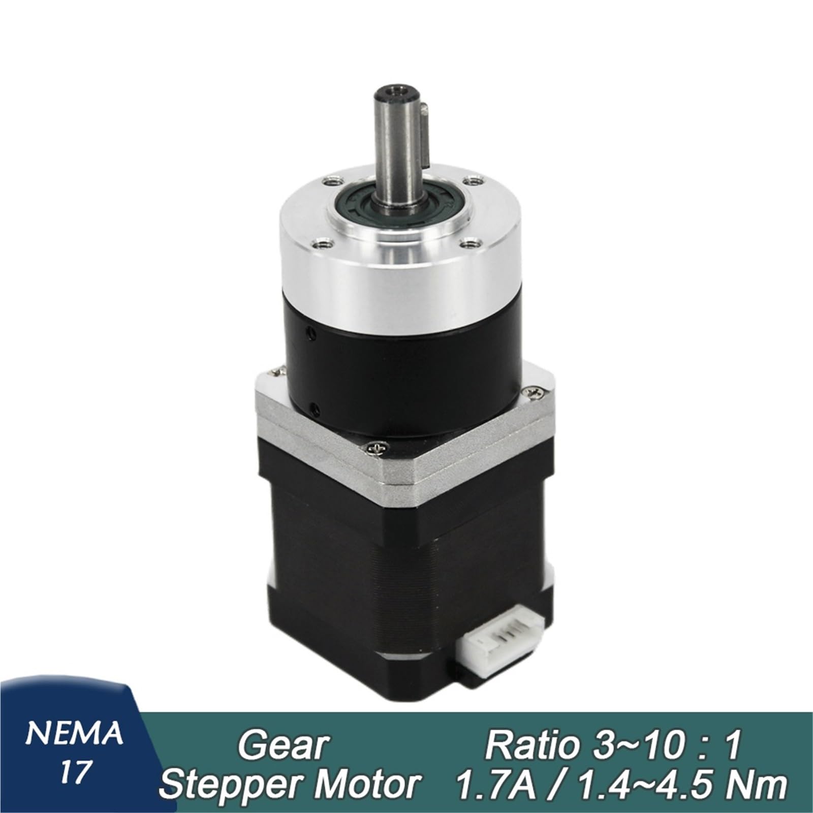 Motor paso a paso Bipolar Motor paso a paso Nema 17 Motor paso a paso longitud cuerpo 40 mm 1.7A 0.45Nm Relación caja cambios planetaria 5:1 Eje chavetero PS34005791
