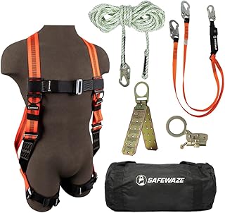 Safewaze FS-EX6000-DL V-Line Bag Roof Kit: FS99280-E Harn, FS700-50 VLL, FS1120 Grab,