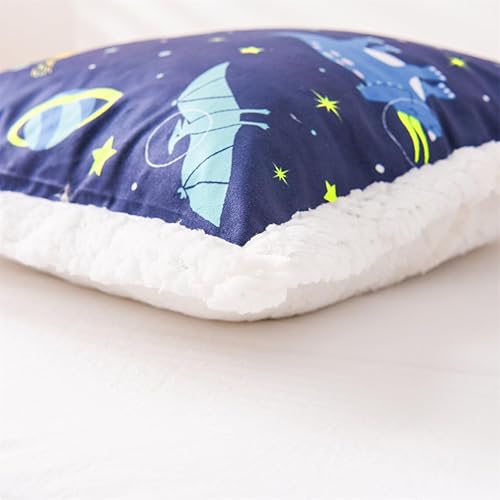 Miniatura 7 de Holawakaka Almohada de lectura con brazos, almohada de felpa con estampado de dinosaurio de galaxia de dibujos animados para niños, adolescentes,