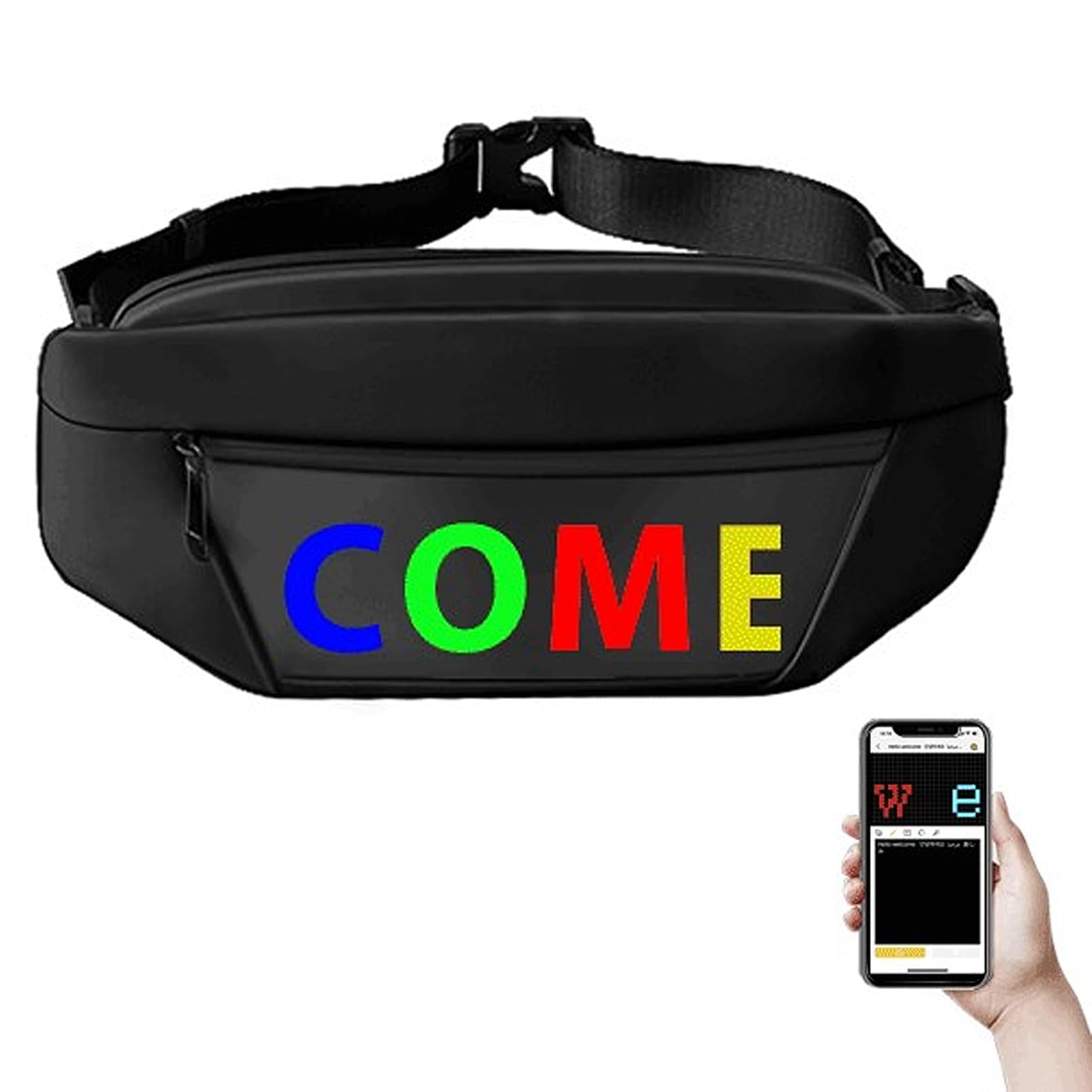 Display a LED Elegante Schermo Programmabile per Avventure All'aria Aperta Tessuto Oxford Unisex
