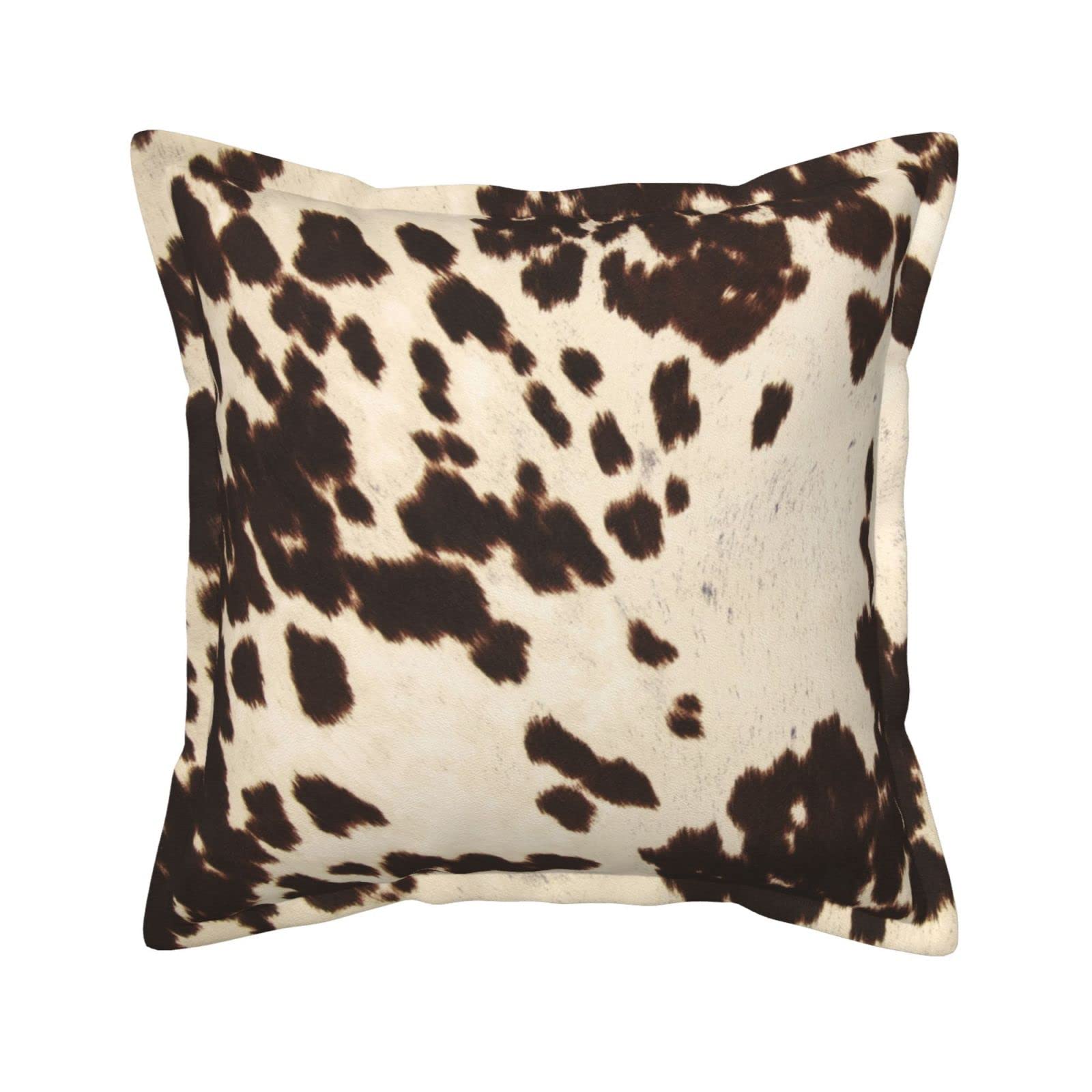 Housse de coussin en cuir véritable marron clair 45 cm pour un canapé chic