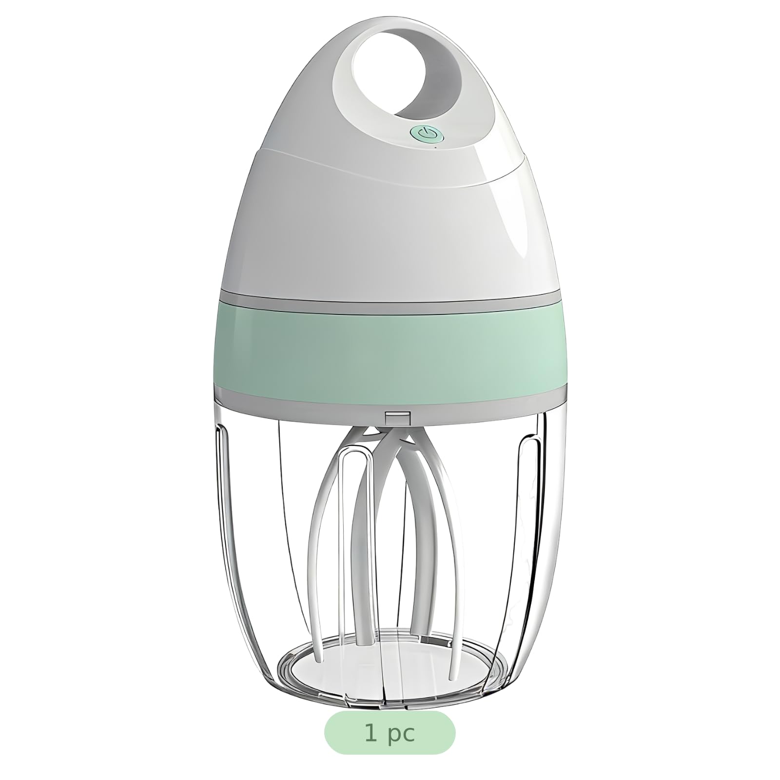 Frullatore elettrico per uova con ciotola, miscelatore elettrico portatile da cucina portatile, montalatte ricaricabile forte, funzionamento con un solo tasto per cuocere, preparare panna e montare