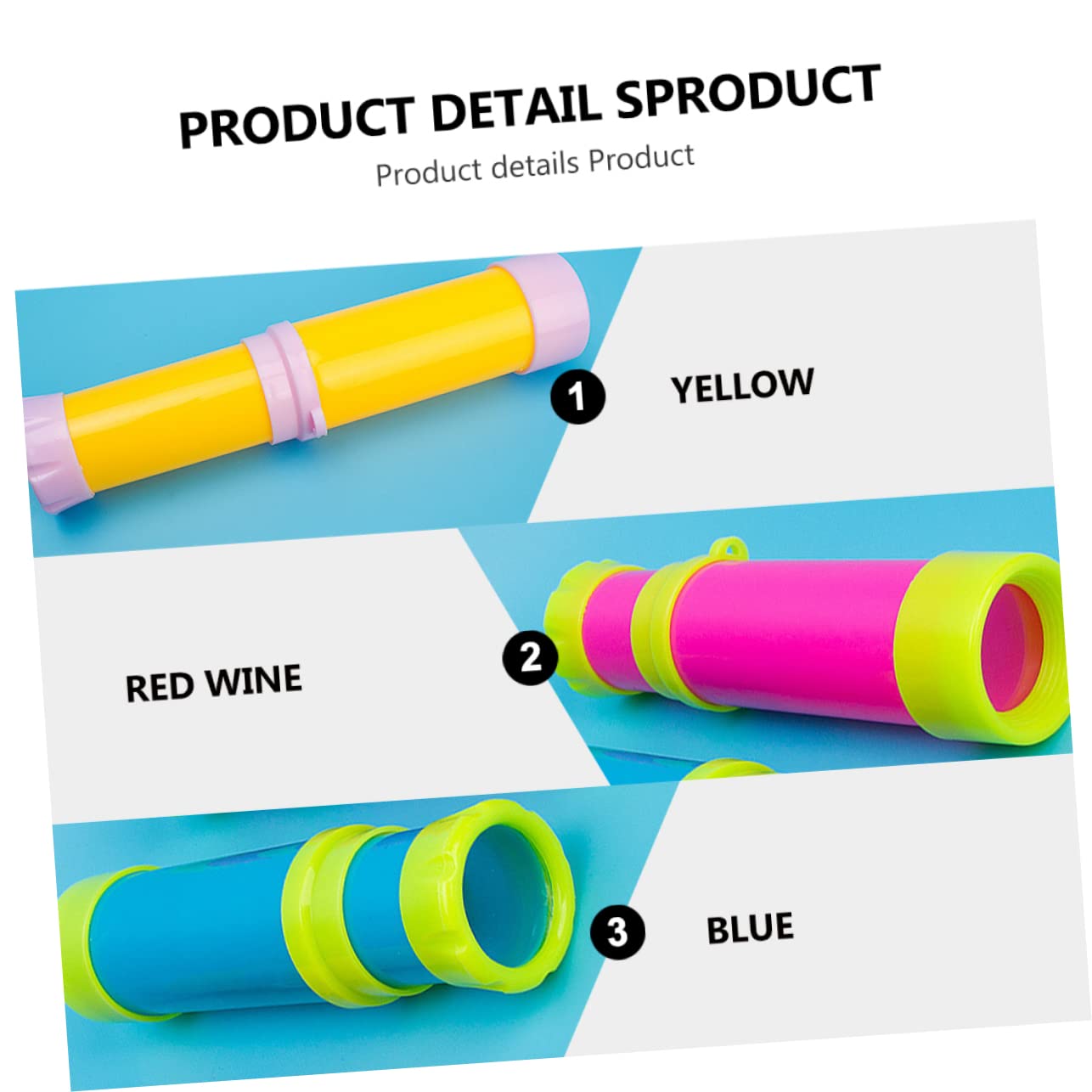 BESPORTBLE 2Pcs DIY Detachable Telescope Fun Game Props for Birthday Present Color Engaging Outdoor Adventure Tool for Imaginative Play
