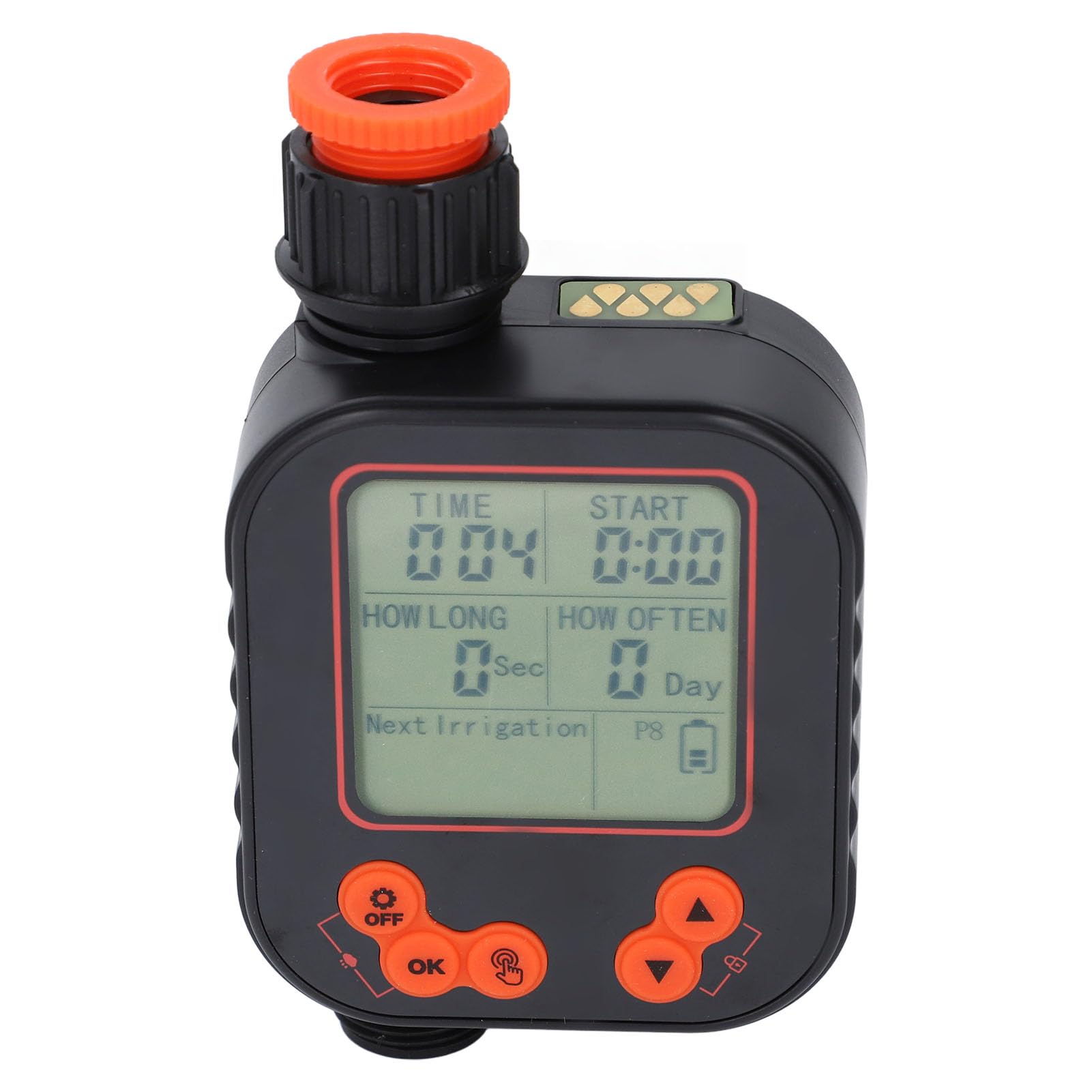 generic Programmatore di Irrigazione Digitale Intelligente con Sensore Pioggia e Display LCD, Controller di Irrigazione Automatico a 8 Programmi per Rubinetto da Giardino, Filettatura