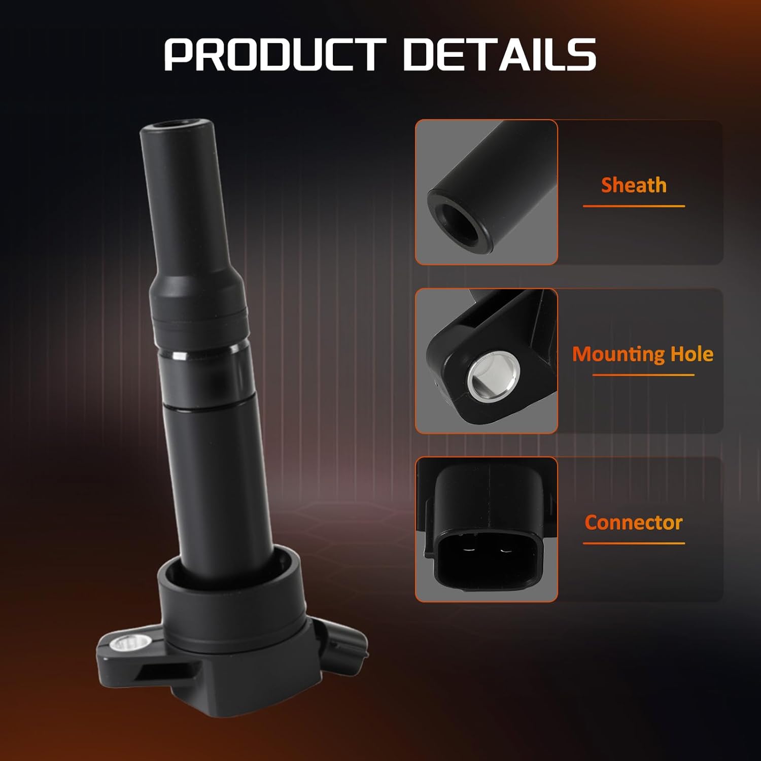 UF651 Set of 4 Ignition Coils &Iridium Spark Plugs for 2012 2013 2014 2015 2016 Kia Soul Forte Hyundai Elantra