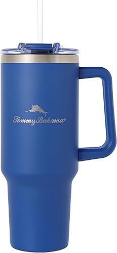 Miniatura 11 de Tommy Bahama Botella de agua con aislamiento al vacío con tapa para beber - Acero inoxidable de doble pared, libre de BPA, mantiene las bebidas