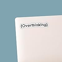 Vista 4 de Overthinking Sticker I'm Overthinking Stickers Water Bottle Laptop Notebook Phone Window Decals Funny Meme Trendy