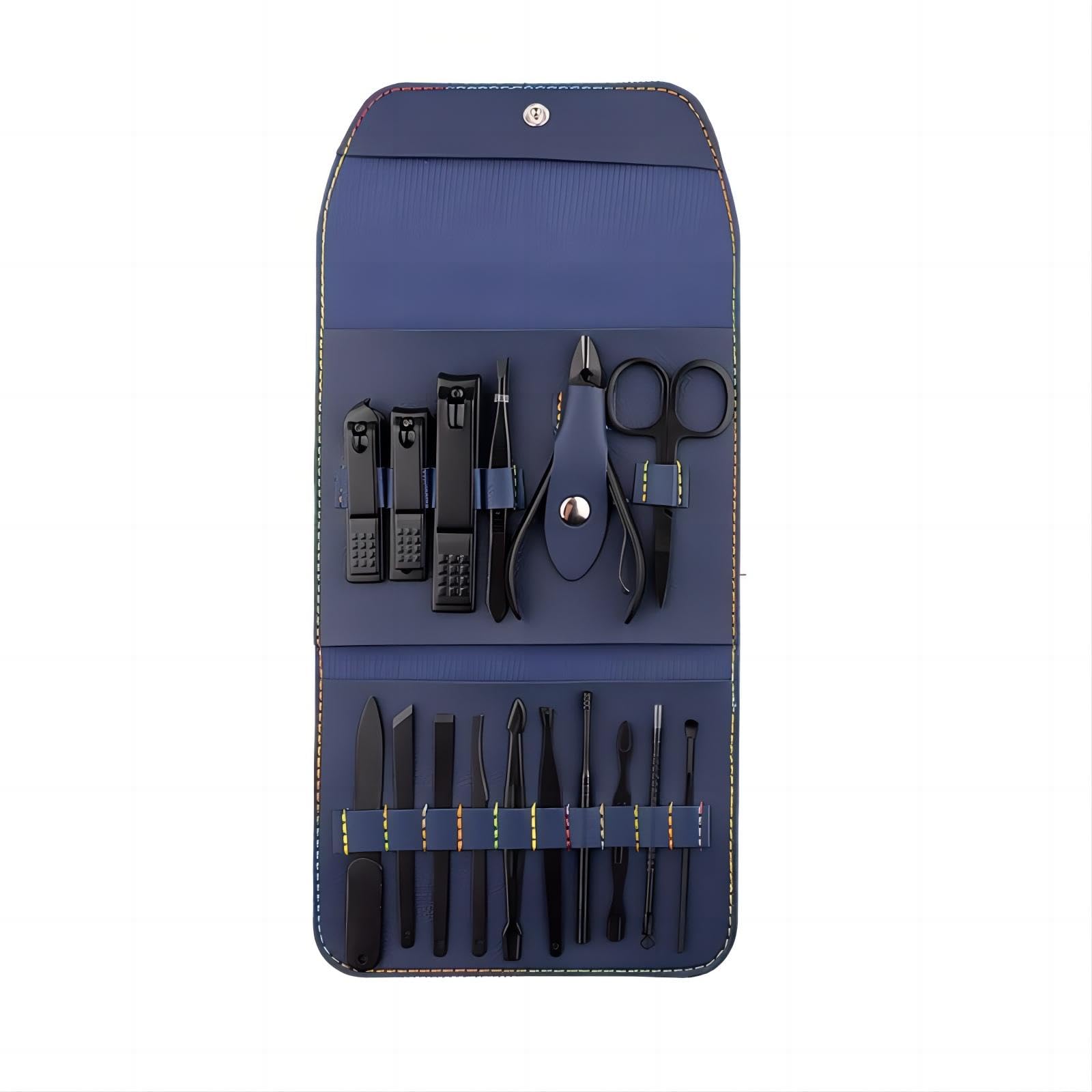 Conjunto profissional de manicure e pedicure de aço inoxidável, 16 peças, kit de manicure