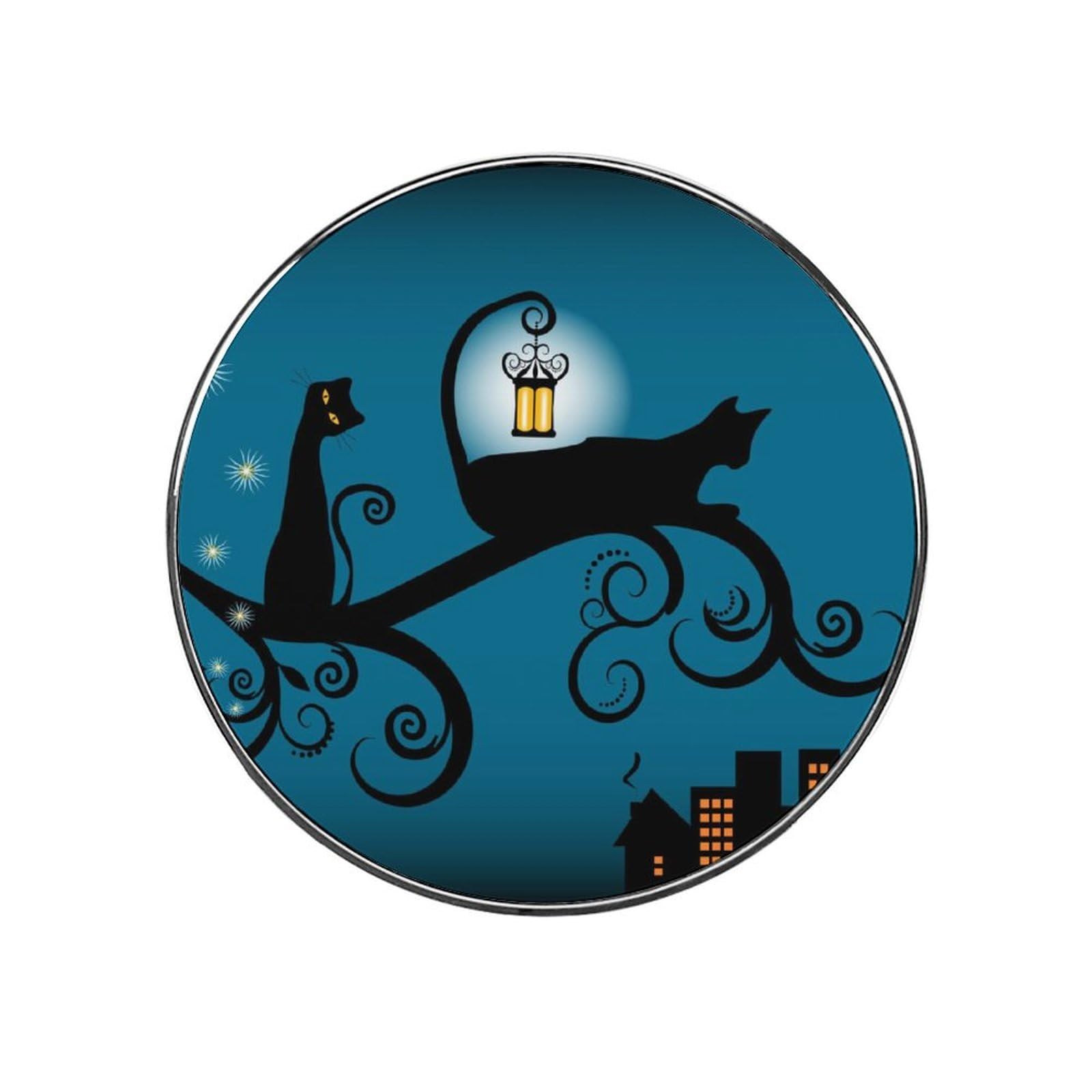Cat And City Alloy Fridge Magnet For Office Cabinet Refrigerator Whiteboard Photo