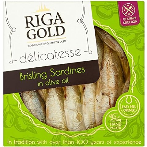 Riga Gold Delicatesse Brisling Sardines in Olive Oil - 120g (Pack of 2) Cover