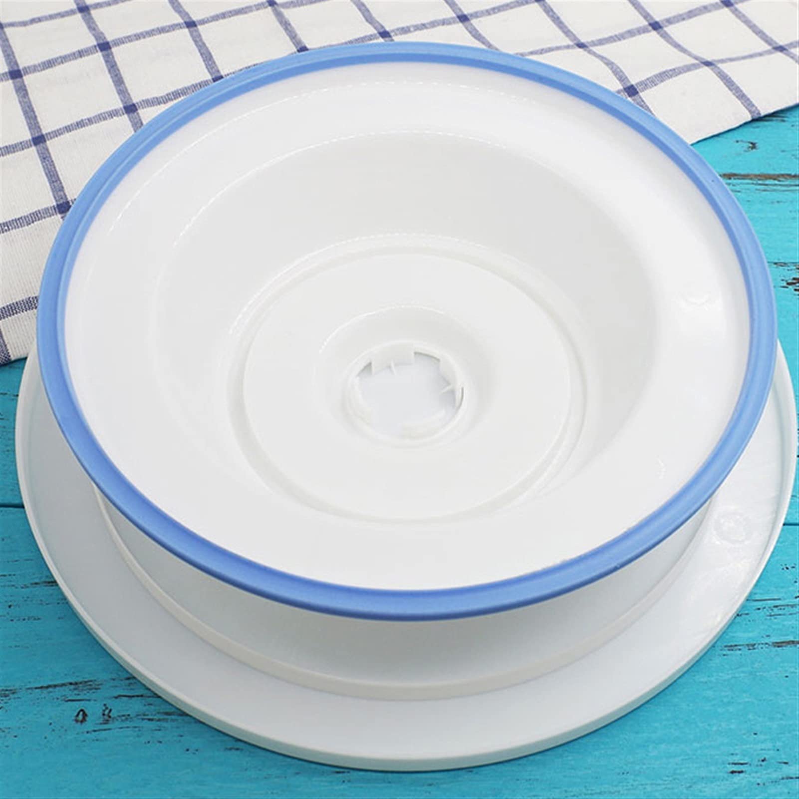 Gramofon do ciasta obrotowy stojak na tort z 2 łopatkami do lukru i 3 gładsze lukieru DIY kombinacja narzędzi do pieczenia profesjonalne materiały do dekoracji ciast do pieczenia spinningowego stojak na ciasto (kolor: A )