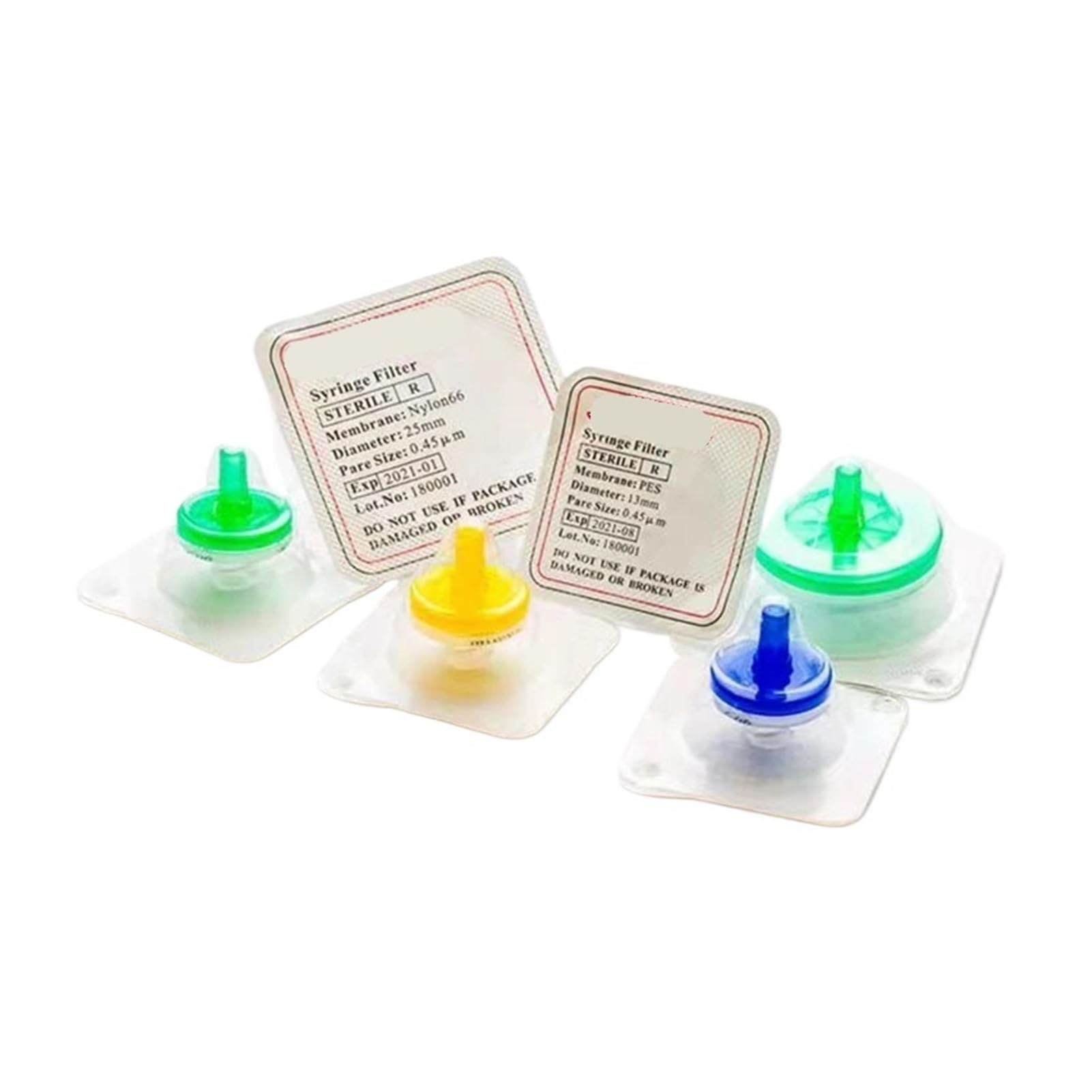 Filtr nasadowy do strzykawki, 10 sztuk/partia nylon/PES/PTFE sterylny typ igieł filtr 13 mm 25 mm 33 mm 0,22um/0,45um membranowy filtr strzykawkowy (25 mm 0,22 um PTFE)