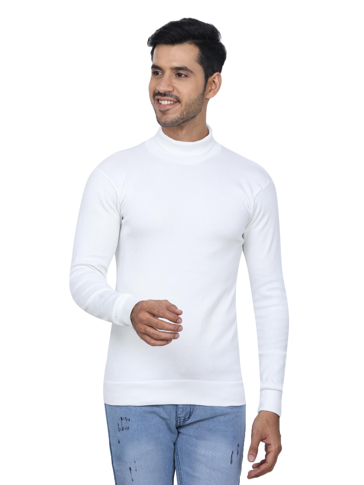 youth robe - premium brand Men's Turtleneck Ribbed Sweater, Long Sleeve, Slim Fit-picture-31